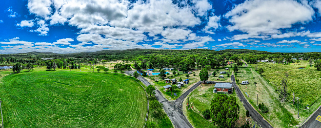 Aerial View at Emmaville, NSW, 2371, Australia, photograph taken with a DJI Mavic Air 2 drone in widescreen panorama at 27MP