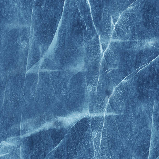 istock The texture of the cracked ice surface is blue 1363958683
