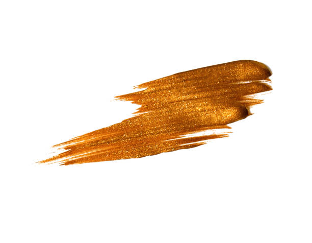 istock Textured golden strokes isolated on white background. 1363959772