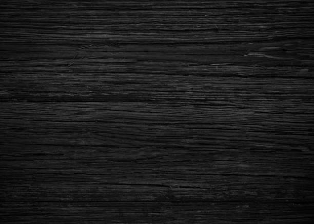 istock Black wood color texture horizontal for background. Surface light clean of table top view. Natural patterns for design art work and interior or exterior. Grunge old white wood board wall pattern 1363961122