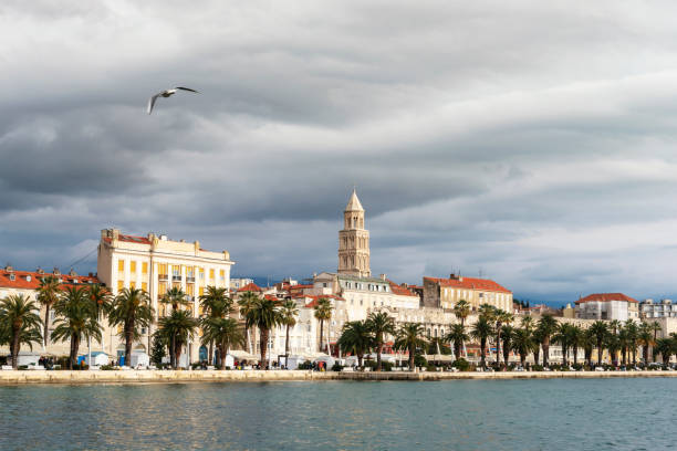 istock Waterfront of Split city on a sunny day. Croatia 1363964450