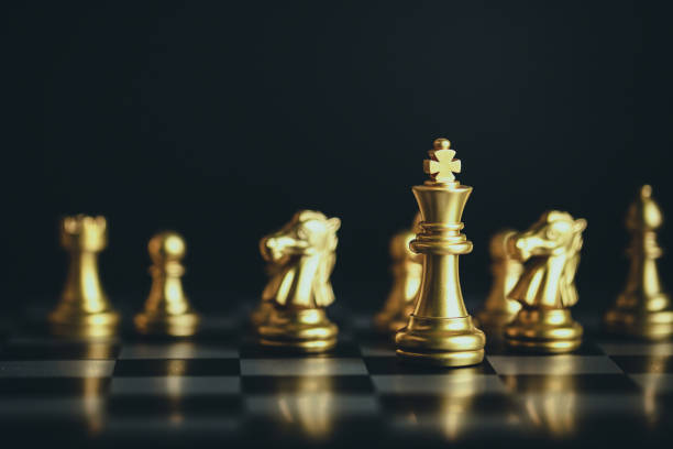 istock Chess game. Business, competition, strategy, leadership and success concept. 1363964729