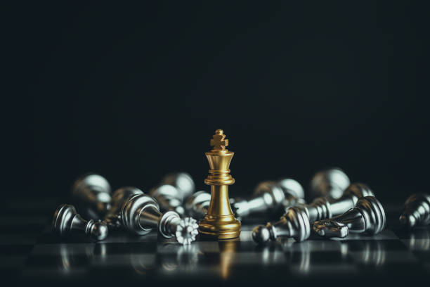 istock Chess game. Business, competition, strategy, leadership and success concept. 1363965238
