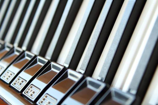 istock Accordion Keys Close-up. Background. Texture. 1363968228
