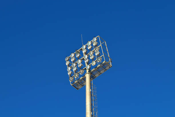 istock New spotlights at the stadium. Close-up. Background. 1363969532