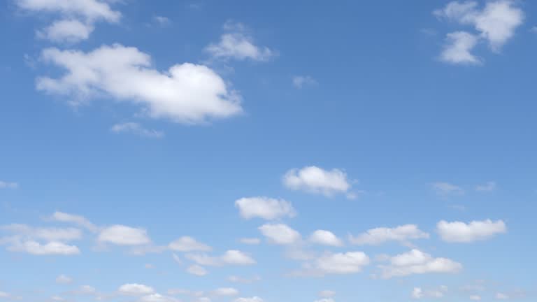 Beauty white clouds moving the blue sky