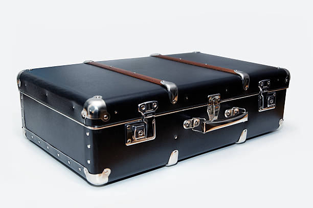 Black suitcase stock photo