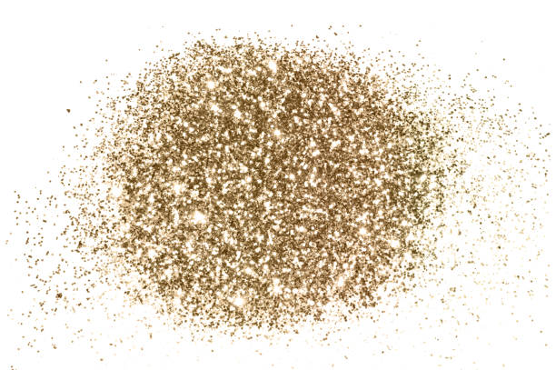 istock Background with gold glitter on white background 1363974164