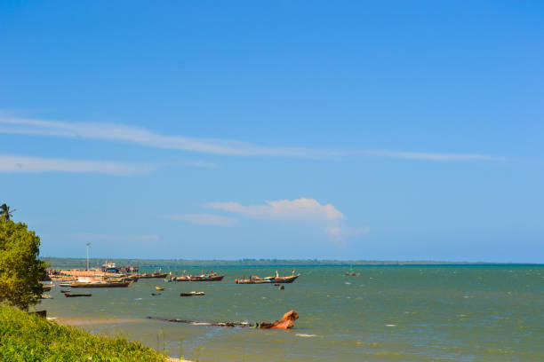 istock Boats float on the sea. Lindi fish harbor 1363976013