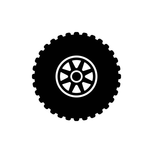 autorad-symbol. schwarze silhouette. seitenansicht. vektor einfache flache grafische illustration. das isolierte objekt auf weißem hintergrund. isolieren. - sports utility vehicle 4x4 car mud stock-grafiken, -clipart, -cartoons und -symbole