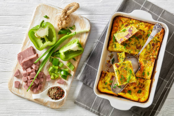 istock Oven Baked Denver Omelette in a baking dish 1363979419