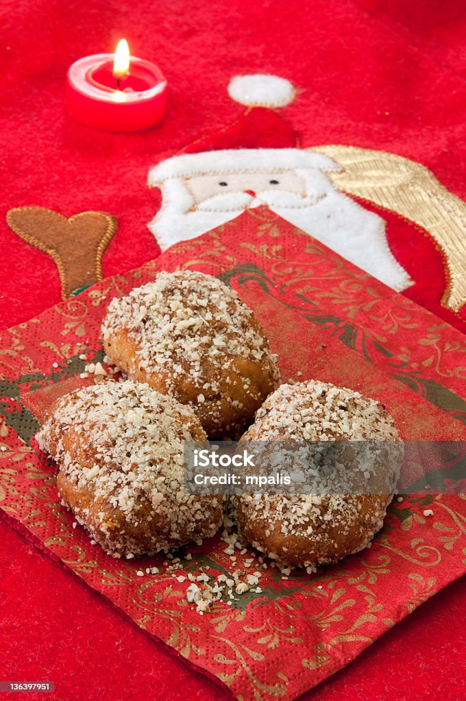 Honey Cookies with Walnuts Traditional christmas Honey Cookies with Walnuts Cake Stock Photo