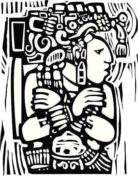 ilustraciones, imágenes clip art, dibujos animados e iconos de stock de maya torso - guerrero azteca