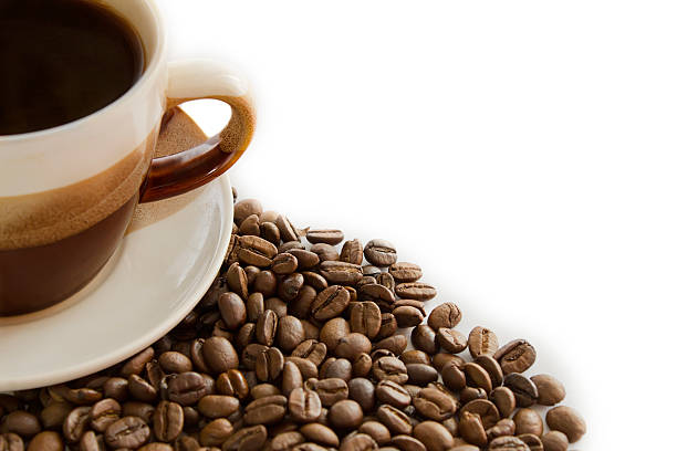 istock Cup of coffee and grain 136398416
