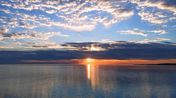 istock Beautiful sea and sky at sunrise. 1363985666