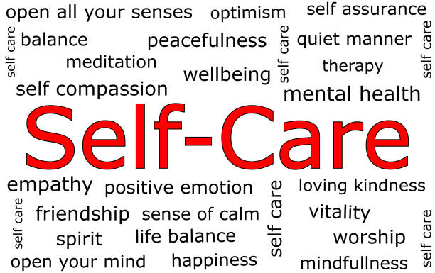 Self-Care Wordcloud - illustration stock photo