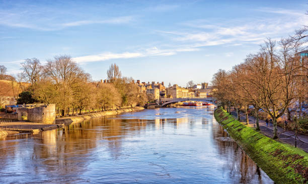 río ouse y puente. - york harbor fotografías e imágenes de stock