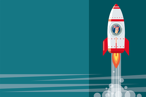 Easy editable rocket 
wallpaper vector illustration.
All elements was layered seperately...