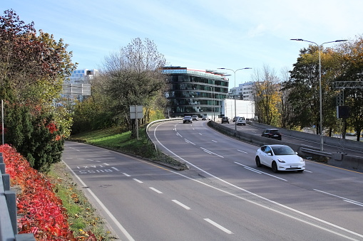 Driving on m3 motorway in Hungary