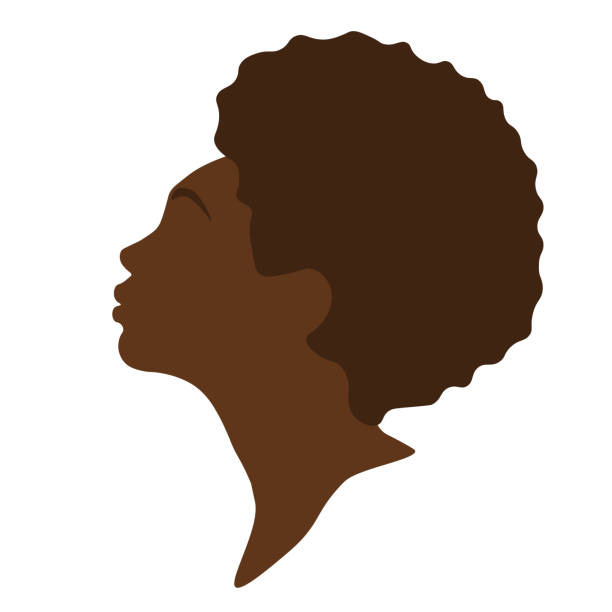 illustrations, cliparts, dessins animés et icônes de profil des femmes. - cheveux noirs