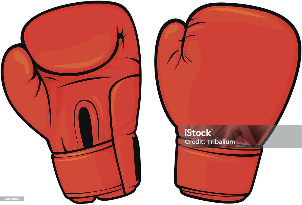 Rojo Guantes de boxeo - arte vectorial de Guante de Boxeo libre de derechos