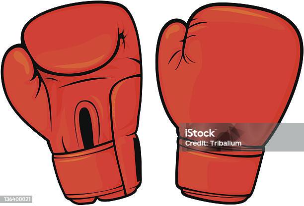 Gants De Boxe Rouges Vecteurs libres de droits et plus d'images vectorielles de Gant de boxe - Gant de boxe, Boxe - Sport, Gants de sport