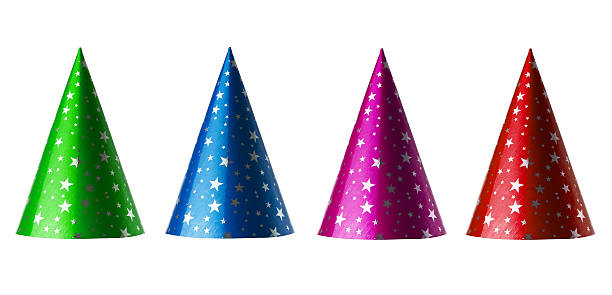 Colorful party hats