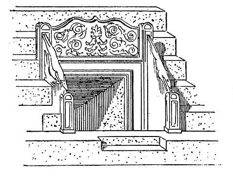 Antique illustration: Roman Vomitorium, Coliseum