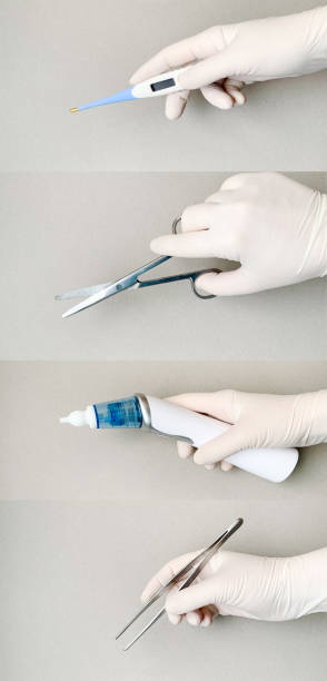 istock medical equipment in hands, in gloves 1364002479