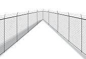istock Fences Corner with Barbed Wire 1364009376