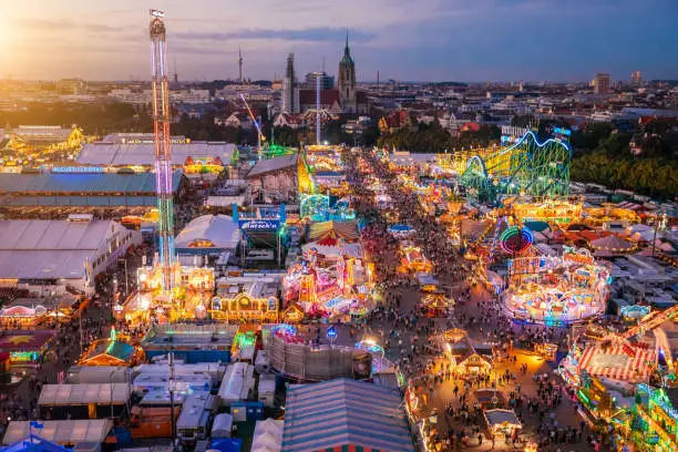 Photo of Aerial view of Beer Fest Fairgrounds, Munich, Germany
