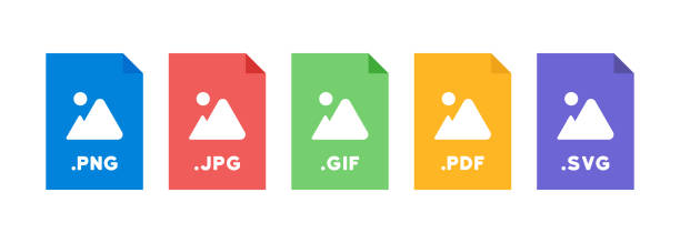 File format icon set. PNG, JPG, GIF, PDF, SVG file document icon. Vector on isolated background. EPS 10 File format icon set. PNG, JPG, GIF, PDF, SVG file document icon. Vector on isolated background. EPS 10. toronto international film festival stock illustrations