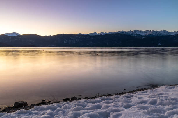 istock Dawn at Lake Walchensee, Bavaria, Germany, in winter 1364014614
