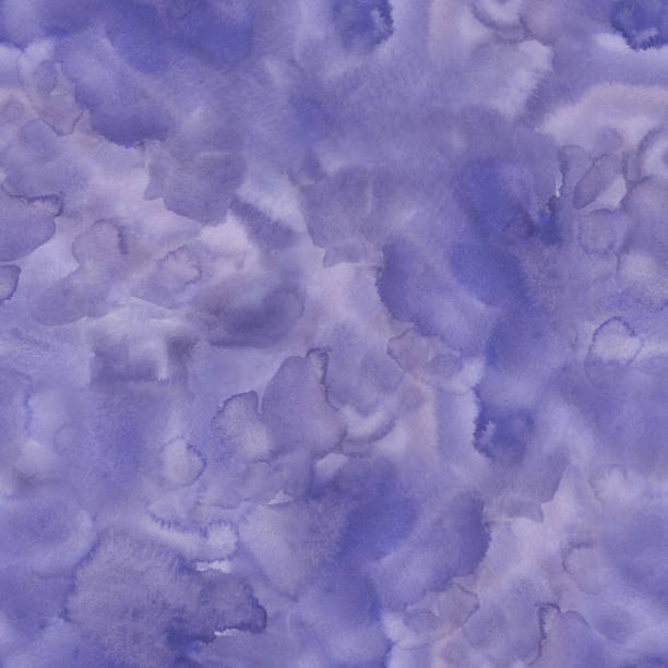 istock Purple watercolor seamless pattern. Hand painting abstract background. 1364016518