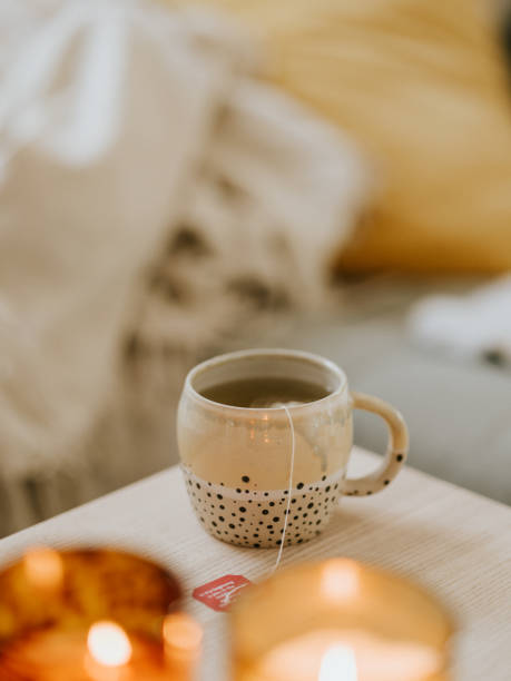 istock Green tea in ceramic teacup indoors at home 1364022051