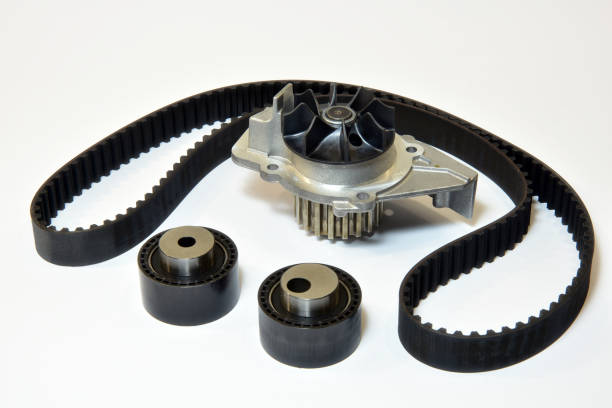 istock The timing belt, rollers and water pump stands on a white background 1364023891