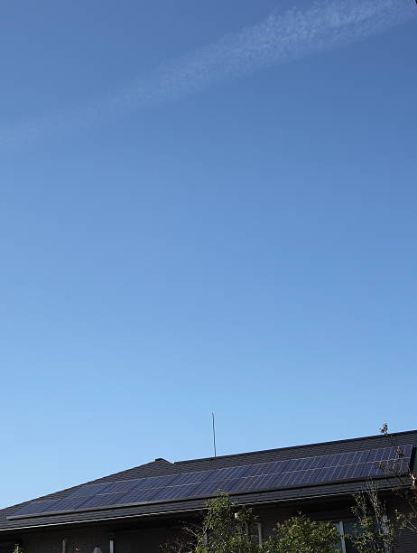 istock Roof with solar panels 136402601