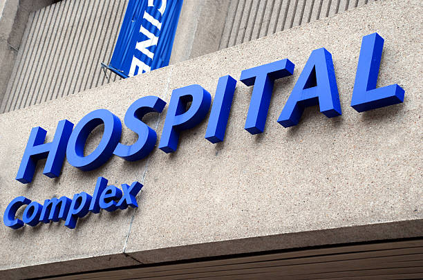 istock Sign above hospital entrance 136402736