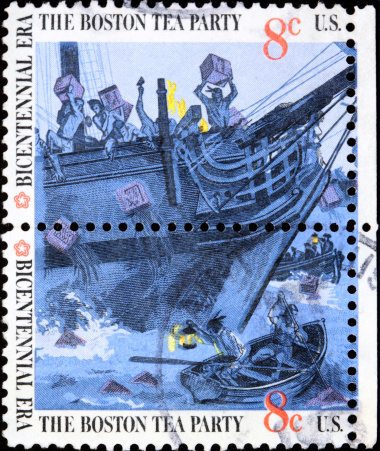 Stamp commemorating the bicentennial of American independence.