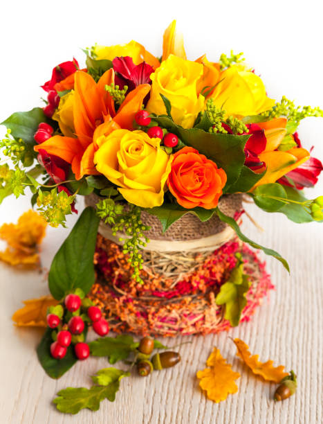 istock basket of autumn flowers 1364030949