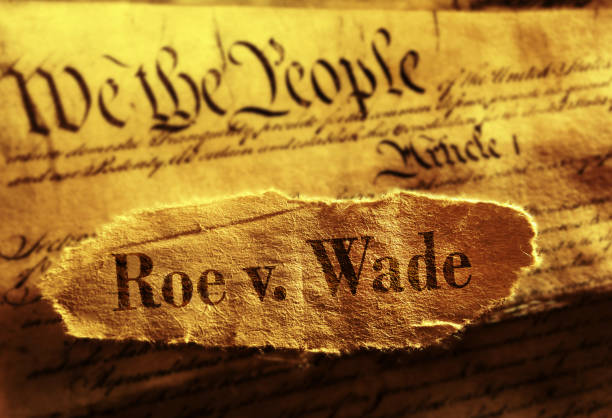 istock Roe V Wade newspaper headline on the United States Constitution 1364033751