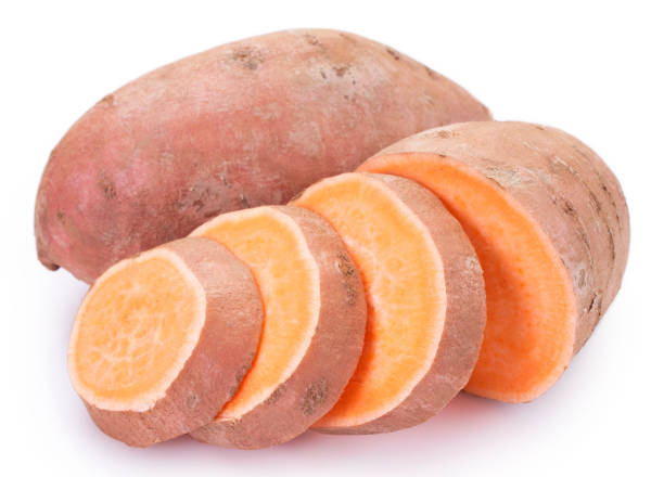 istock Sweet potato on white background 1364034529