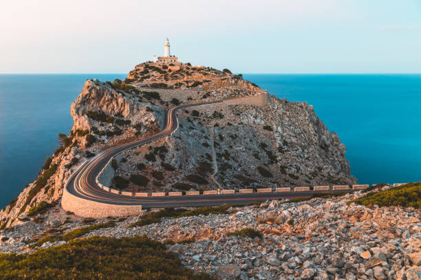 istock Lighthouse at Cap Formentor long exposure shot at sunset in Majorca 1364042710