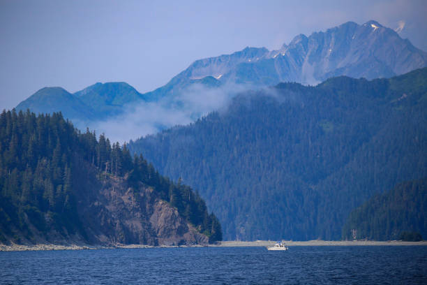 Resurrection Bay in Seward, Alaska stock photo