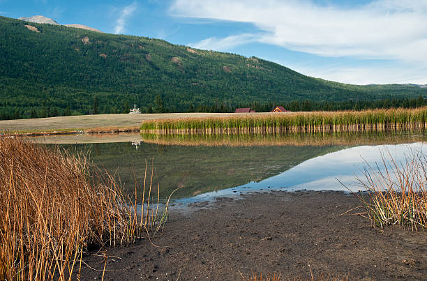 istock Xinjiang, China, Kala Si lake scenery 136404566