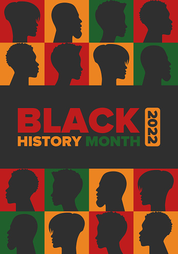 Black History Month. African American History. Celebrated annual. In February in United States and Canada. In October in Great Britain. Poster, card, banner, background. Vector illustration