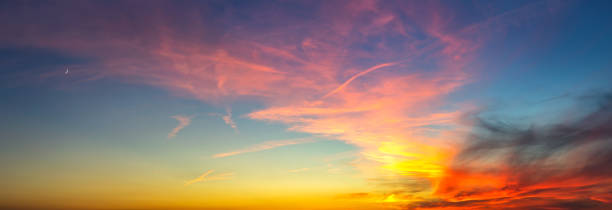 istock Colorful cloudy sky at sunset. Dramatic sunset sky, abstract nature background 1364053767