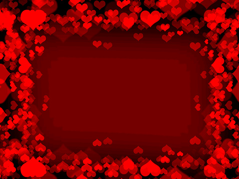 Happy Valentine's day card hearts