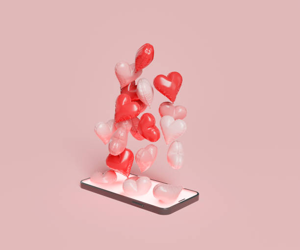 istock mobile phone with heart balloons 1364061673