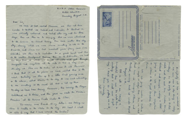 istock Military air letter from Canada, 1956 1364066837